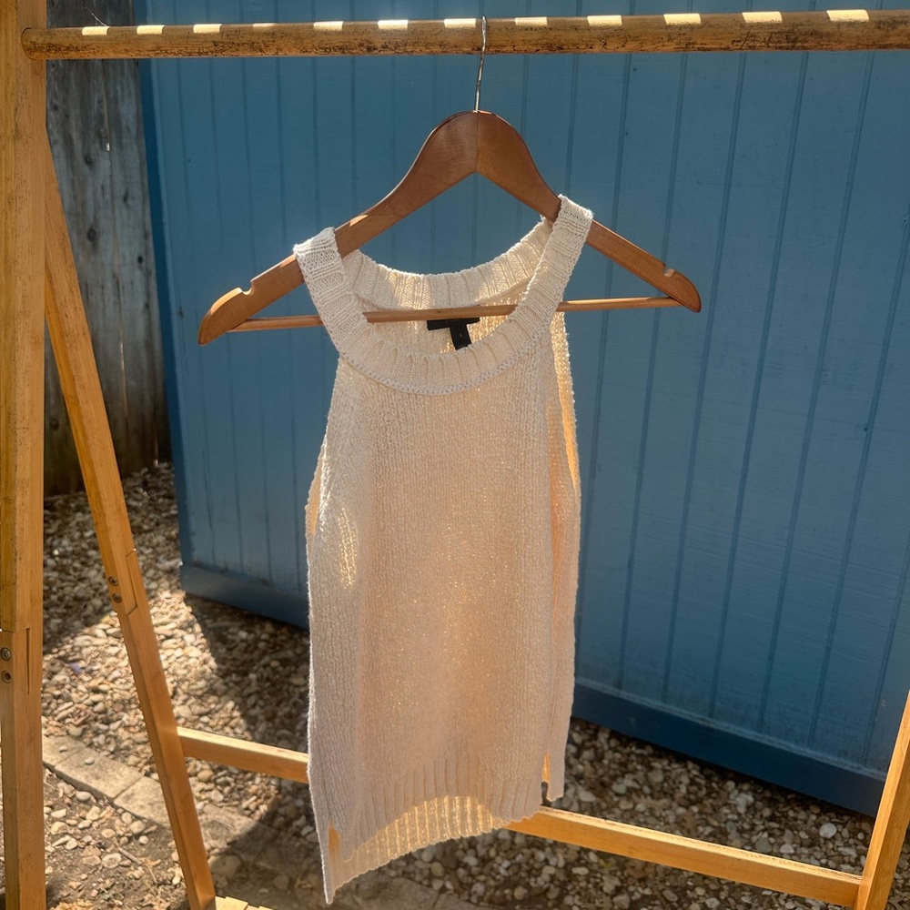 J. Crew Cream Knit Tank Top